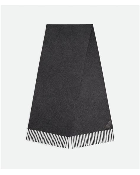 Bottega Veneta Cashmere Scarf With Leather Patch .